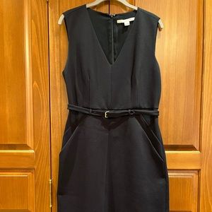 DVF black A-line dress